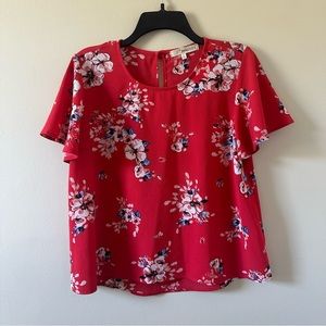 Rewind floral short sleeve blouse